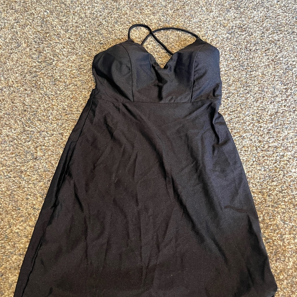 Timing Black Strapless Dress